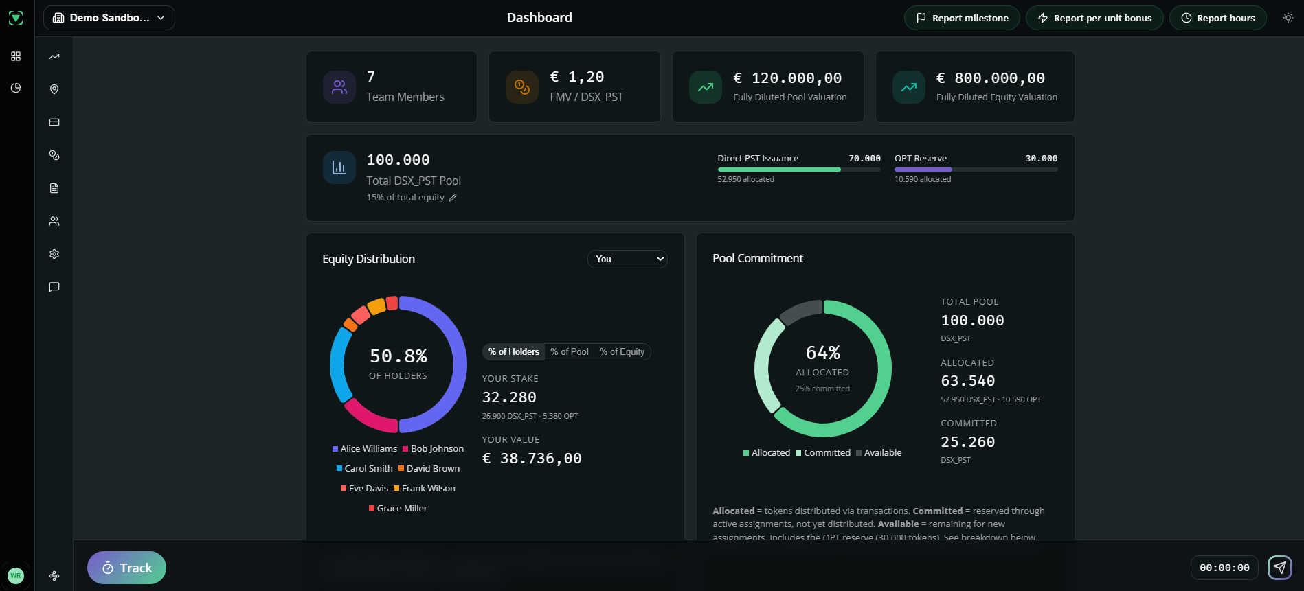 Track and manage in Teller